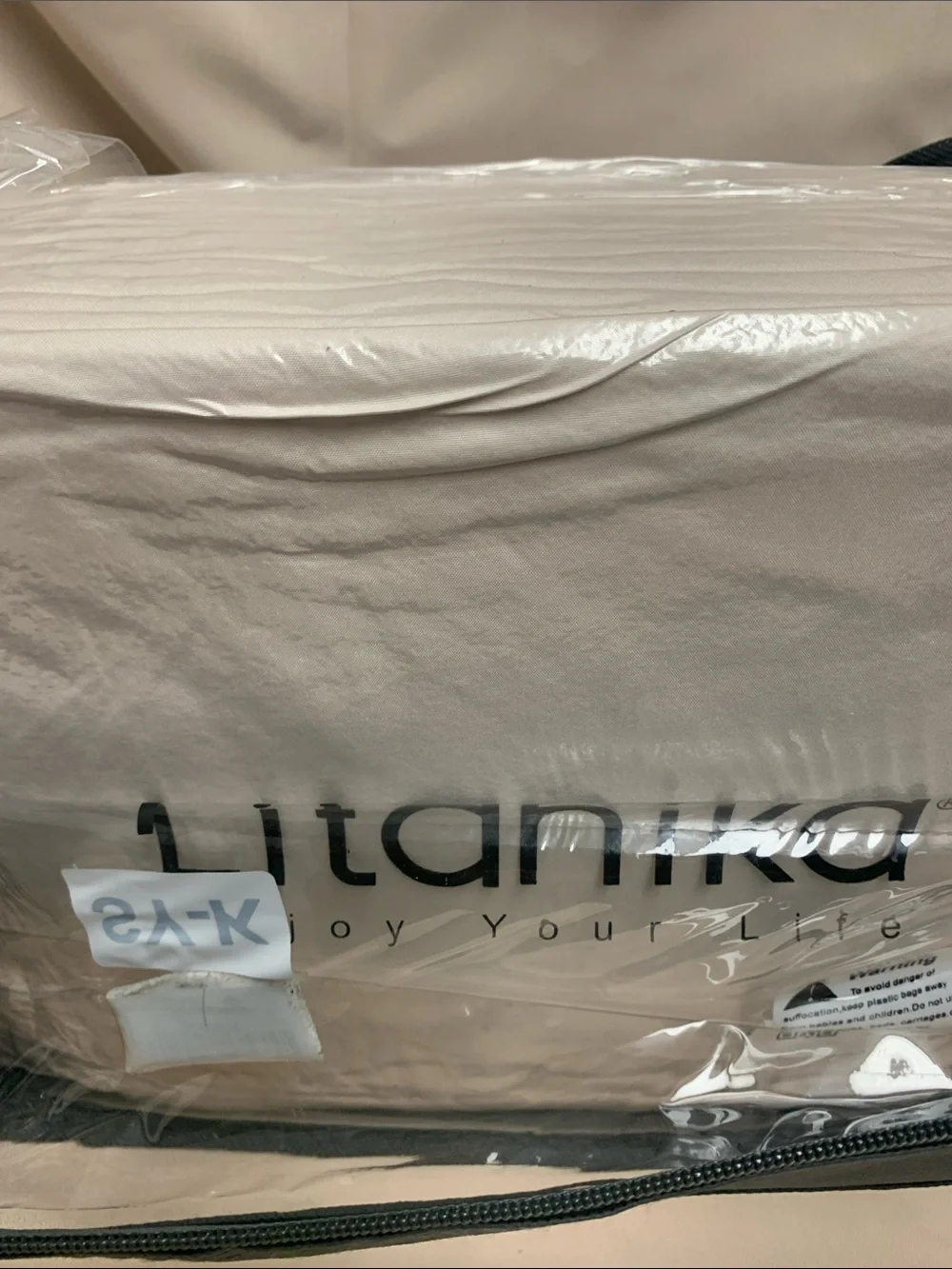 NWT Litanika King Comforter Bedding Set Beige Cream Neutral Cozy All-Season